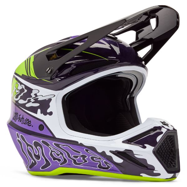 Studio photo on a white background of Fox Racing - V3 RS LE Image Phantom Helmet; showing helmet shell shape, vent layout, and exterior finish; Sizes: XL