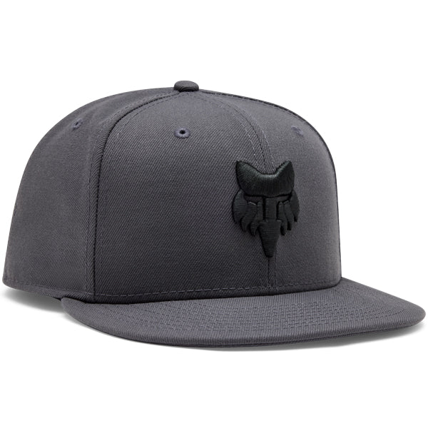 Fox Racing Fox 9 Fifty Snapback Hat mountain bike gear in Grey detail view sku 36865-006