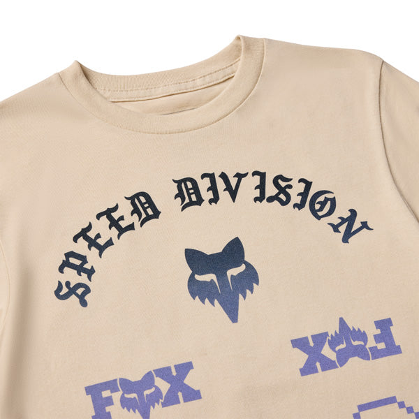 Fox Racing Icon Tee mountain bike gear in Tan detail view sku 38447-088