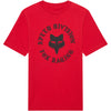 Fox Racing Badge Tee mountain bike gear in Tibetan Red detail view sku 38448-581
