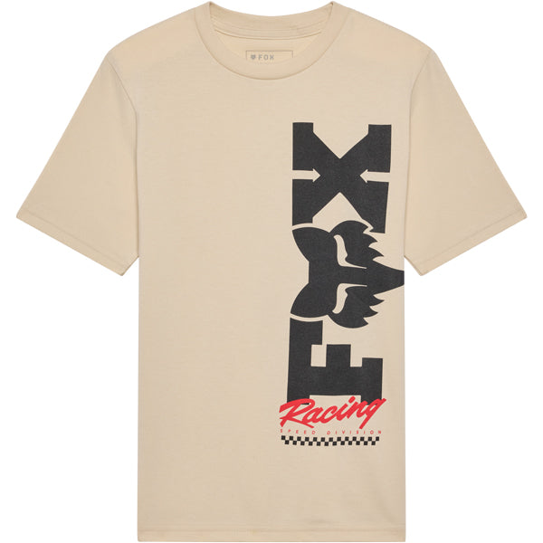 Fox Racing Checker Tee mountain bike gear in Tan detail view sku 38449-088