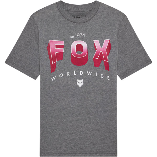 Fox Racing Beam Tee mountain bike gear in Heather Dark Grey detail view sku 38450-572