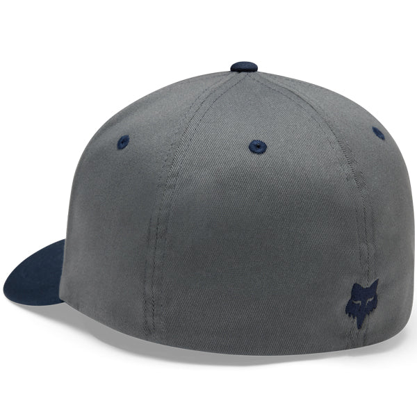 Fox Racing Fuel Flexfit Hat mountain bike gear in Pewter detail view sku 38473-052