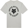 Fox Racing Badge 195 Original Tee mountain bike gear in Light Grey detail view sku 38493-097