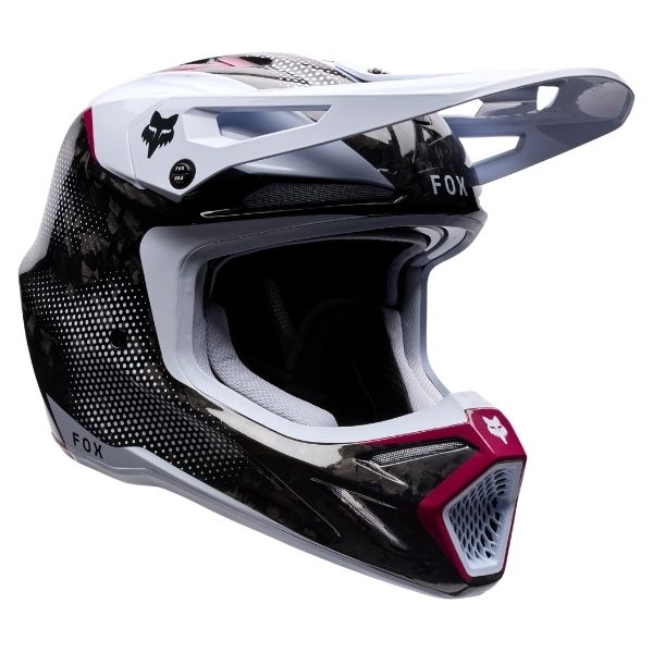 Fox Racing - V3 RS Tactile Helmet motocross helmet in White alternate product view 2 sku 38634-008