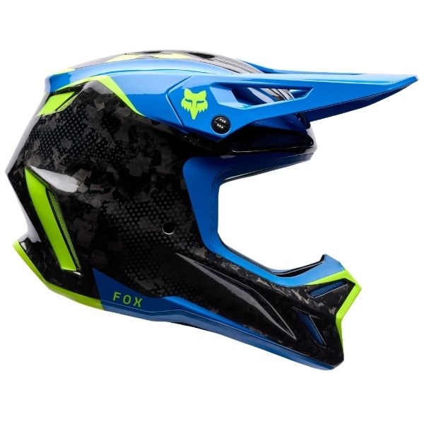 Fox Racing - V3 RS Tactile Helmet motocross helmet in Blue alternate product view 7 sku 38634-008