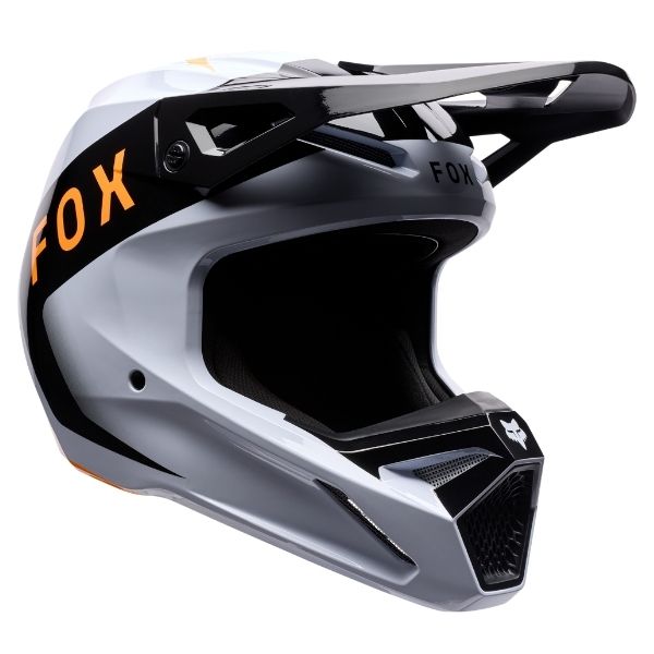 Fox Racing - V1 Noble Helmet (Youth) motocross helmet in Black/White product view sku 38638-018
