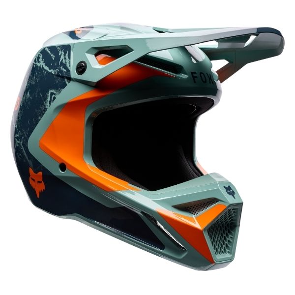 Fox Racing V1 Image Print Helmet Small Pear Yellow