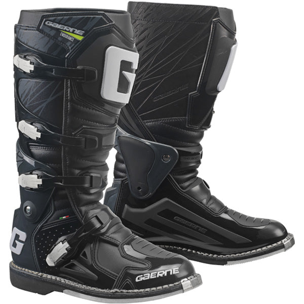 Product image of Gaerne FastBack Boots 2019 Blk 1 92a42f50 a8cd 483f 823b 6355043ca1bb motocross boots showing design and colorway | Available at BTO Sports