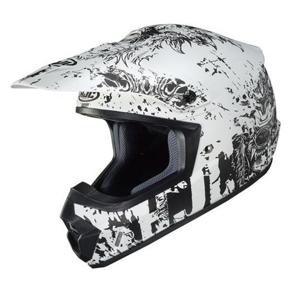 studio product photo of HJC SKU 871203003 in White, sizes XS, SM, MD, LG, XL for motocross helmet, dirt bike, off road.