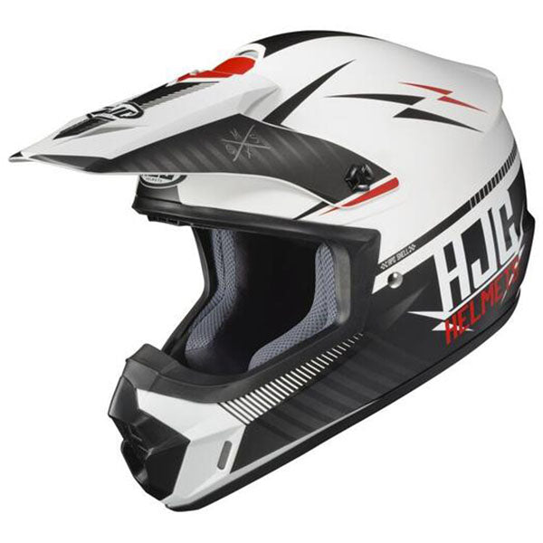 studio product photo of HJC SKU 871303103 in White, sizes XS, SM, MD, LG, XL for motocross helmet, dirt bike, off road.
