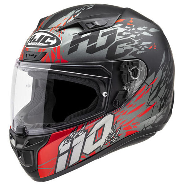studio product photo of HJC SKU 810383103 in Red/Black, sizes XS, SM, MD, LG, XL for motocross helmet, dirt bike, off road.