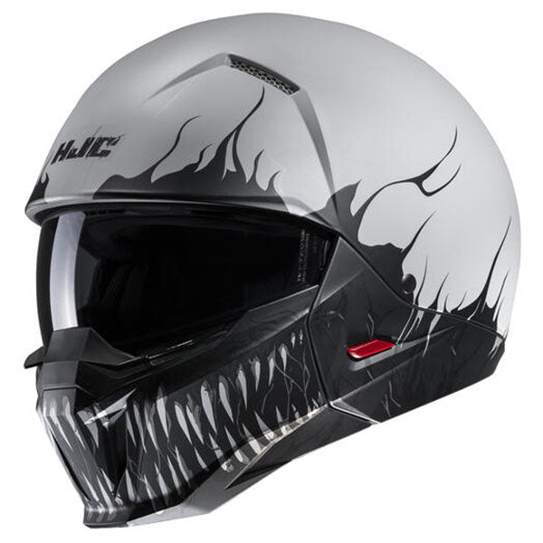 studio product photo of HJC SKU 820103003 in Grey/Black, sizes XS, SM, MD, LG, XL for motocross helmet, dirt bike, off road.