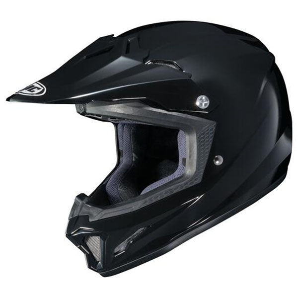 studio product photo of HJC SKU 865010554 in Black, sizes SM, MD, LG, XL for motocross helmet, dirt bike, off road.