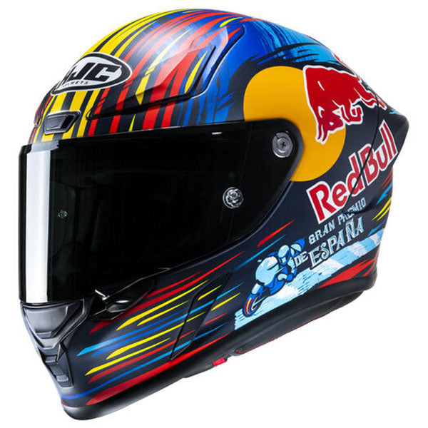 studio product photo of HJC SKU 809162104 in Red/Blue, sizes SM, MD, LG, XL for motocross helmet, dirt bike, off road.