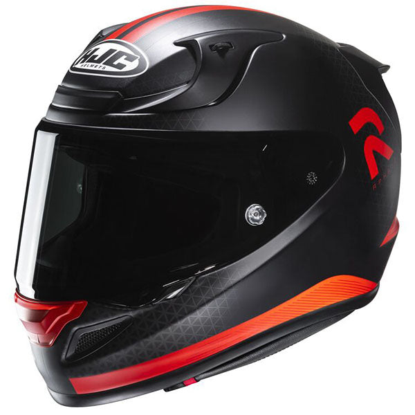 studio product photo of HJC SKU 852123103 in Black/Red, sizes XS, SM, MD, LG, XL for motocross helmet, dirt bike, off road.