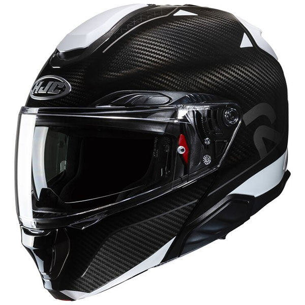 studio product photo of HJC SKU 850120503 in Black/White, sizes XS, SM, MD, LG, XL for motocross helmet, dirt bike, off road.