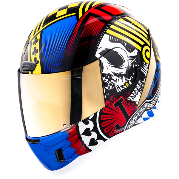 Professional studio photo of Icon - Airform Lucky Lid 5 Helmet; showing helmet shell shape, vent layout, and exterior finish; SKU 0101183; Colors: Glory