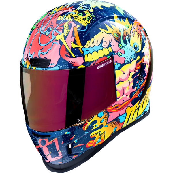 Clean studio shot of Icon - Airform Scatterbrain Helmet; showing helmet shell shape, vent layout, and exterior finish; SKU 0101179; Colors: Purple