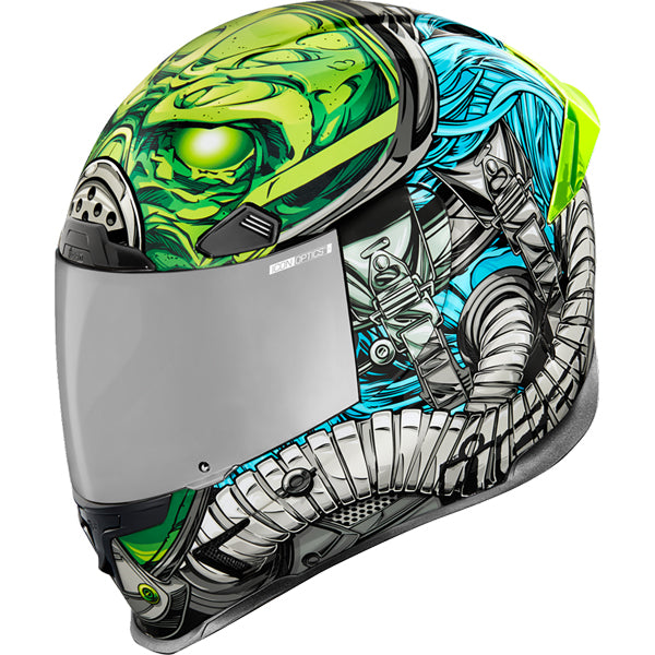 Studio photo on a white background of Icon - Airframe Pro Outbreak Helmet; showing helmet shell shape, vent layout, and exterior finish; SKU 0101149