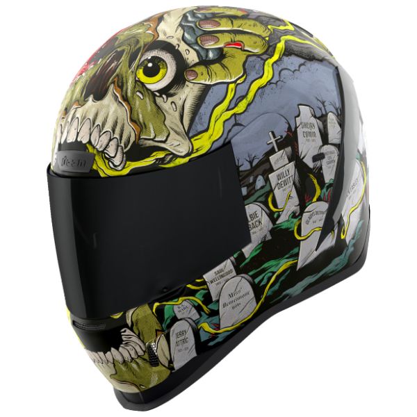 High-resolution studio image of Icon - Airform Dead Serious Helmet; showing helmet shell shape, vent layout, and exterior finish; SKU 0101174; Sizes: XS–XL