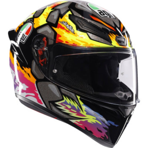 AGV AGV - K1 S Bezzecchi Helmet street motorcycle full‑face helmet product view — lightweight, ventilated shell for impact protection and long‑ride comfort.