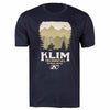 Studio photo on a white background of Klim Badlands T; showing tee fit, printed graphics, and crew neckline; SKU 3701-000-120-801; Sizes: S-3XL