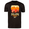 Crisp studio image on a white background of Klim Badlands T; showing tee fit, printed graphics, and crew neckline; SKU 3701-000-120-801; Sizes: S-3XL