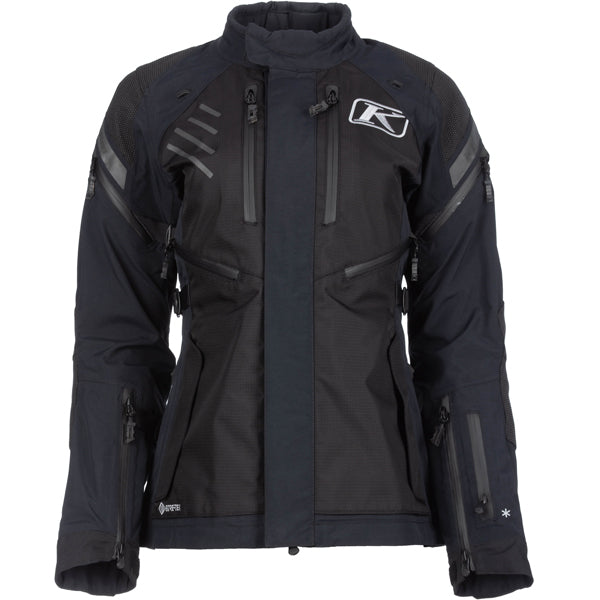 Clean studio shot of Klim Artemis Jacket (Womens); showing outer material, seams, and closures; SKU 3015-002-110-000; Sizes: XS-2XL