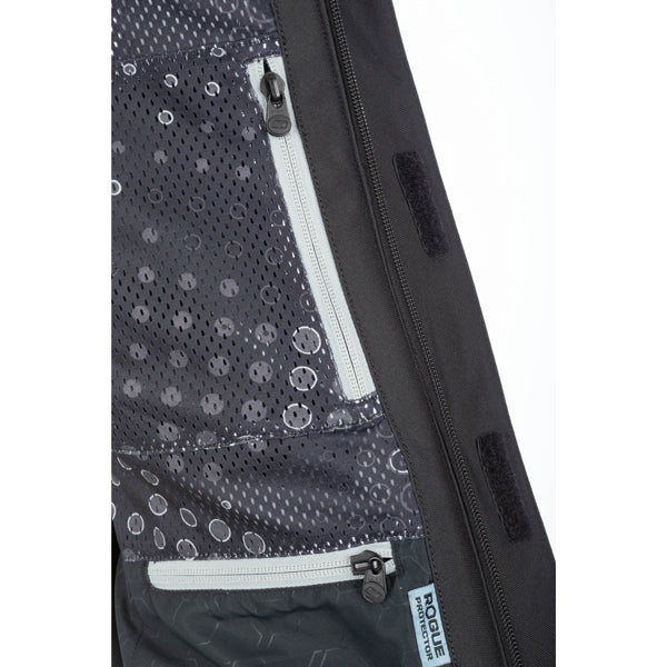 High-resolution studio image of Klim Artemis Jacket (Womens); showing outer material, seams, and closures; SKU 3015-002-110-000; Sizes: XS-2XL