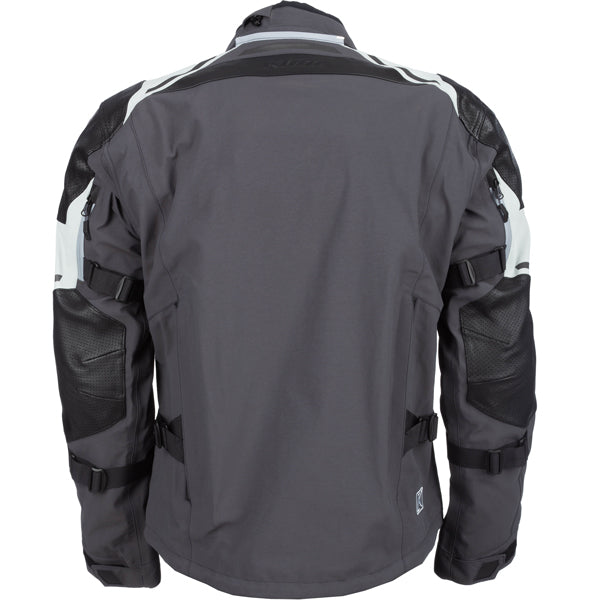Professional studio photo of Klim Kodiak Jacket; showing outer material, seams, and closures; SKU 3721-003-048-000