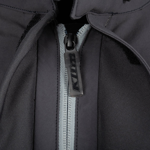 Studio photo on a white background of Klim Kodiak Jacket; showing outer material, seams, and closures; SKU 3721-003-048-000