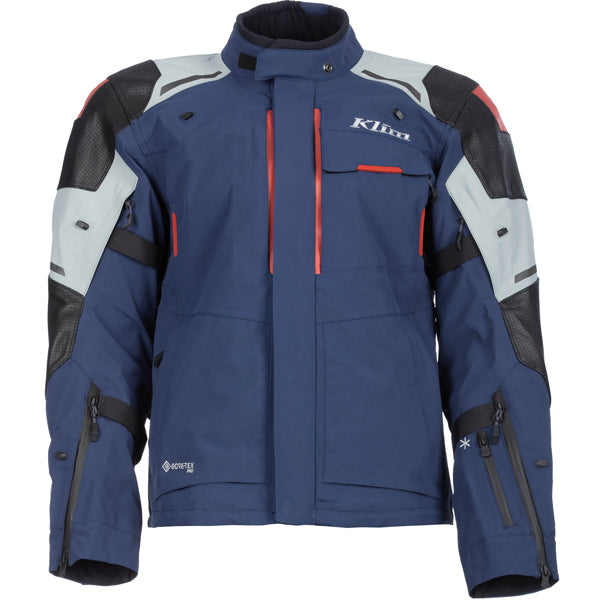 Crisp studio image on a white background of Klim Kodiak Jacket; showing outer material, seams, and closures; SKU 3721-003-048-000