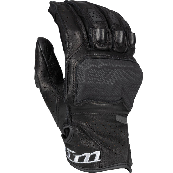 High-resolution studio image of Klim Badlands Aero Pro Short Gloves; showing stitching detail and grip areas; SKU 3924-003-110-001; Sizes: XS-3XL