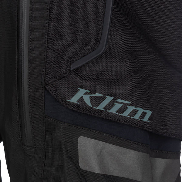 Clean studio shot of Klim Badlands Pro Pants; showing panel layout, seams, and overall cut; SKU 4053-004-028-000