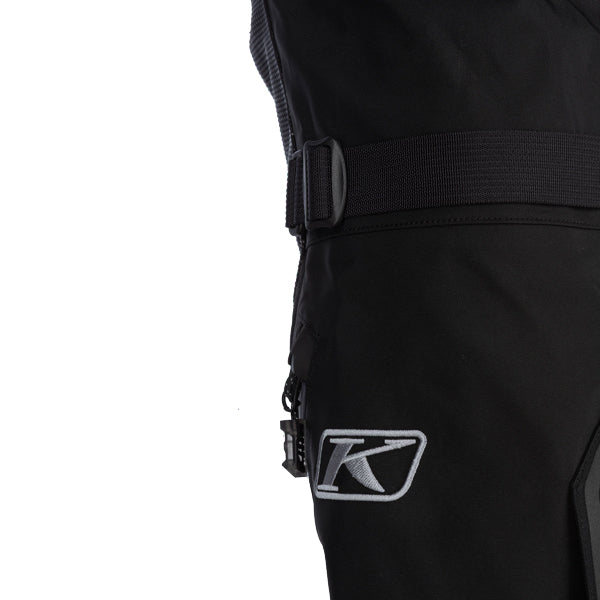 Studio photo on a white background of Klim Badlands Pro Pants; showing panel layout, seams, and overall cut; SKU 4053-004-028-000