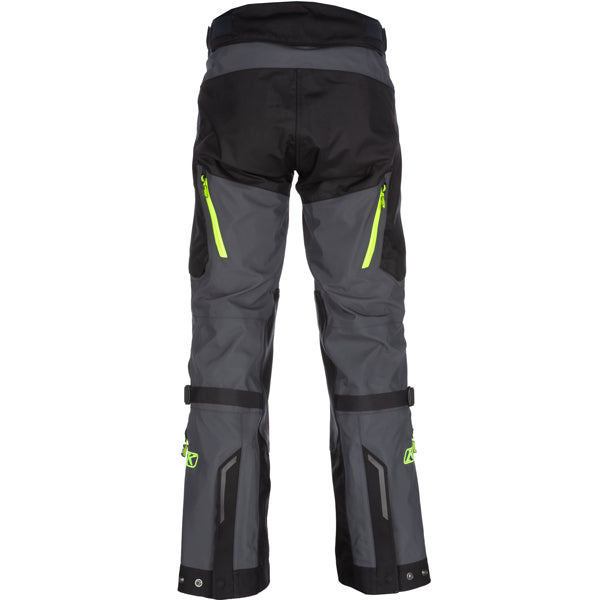 Studio photo on a white background of Klim Badlands Pro Pants; showing panel layout, seams, and overall cut; SKU 4053-004-028-000