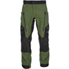 Clean studio shot of Klim Badlands Pro A3 Pants; showing panel layout, seams, and overall cut; SKU 4102-002-030-000; Colors: Black, Rifle Green/Oil Green