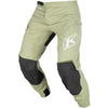 Clean studio shot of Klim XC Pro Pants; showing panel layout, seams, and overall cut; SKU 5021-001-028-360; Colors: Oil Green, Asphalt; Sizes: 28-40