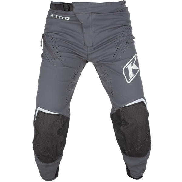 High-resolution studio image of Klim XC Pro Pants; showing panel layout, seams, and overall cut; SKU 5021-001-028-360; Colors: Oil Green, Asphalt