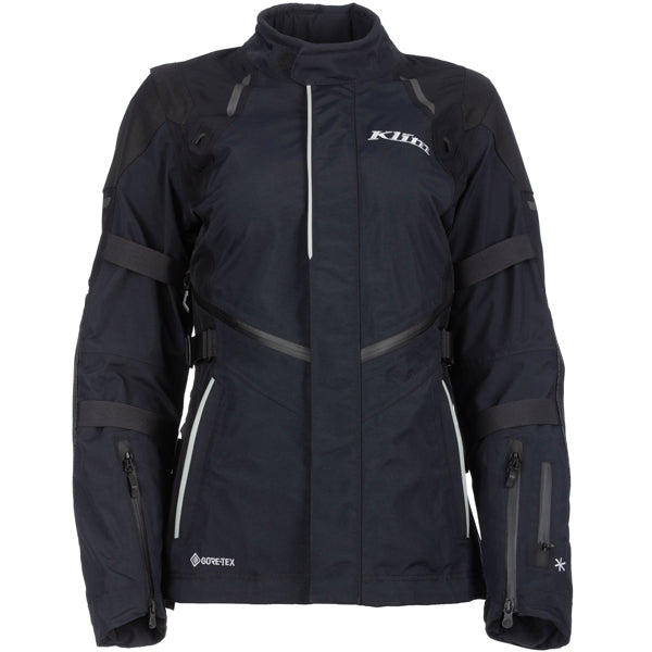 High-resolution studio image of Klim Altitude Jacket (Womens); showing outer material, seams, and closures; SKU 5093-004-110-000; Sizes: XS-2XL