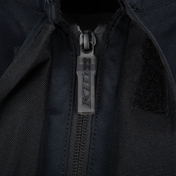 Studio photo on a white background of Klim Latitude Jacket; showing outer material, seams, and closures; SKU 5146-005-120-000; Sizes: S-4XL