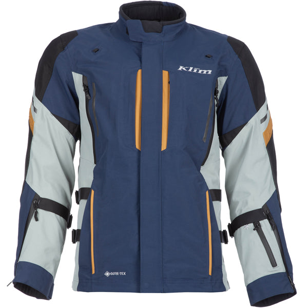 Professional studio photo of Klim Latitude Jacket; showing outer material, seams, and closures; SKU 5146-005-120-000; Sizes: S-4XL