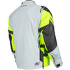 High-resolution studio image of Klim Latitude Jacket; showing outer material, seams, and closures; SKU 5146-005-120-000; Sizes: S-4XL