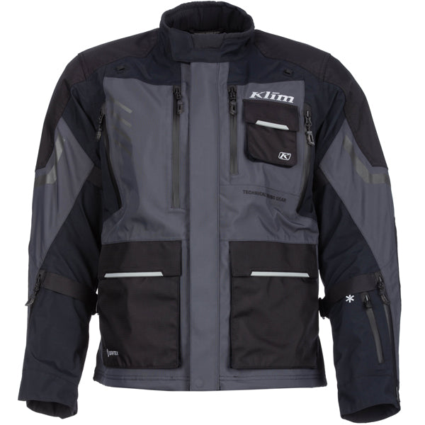 Professional studio photo of Klim Carlsbad Jacket; showing outer material, seams, and closures; SKU 6029-003-120-001; Sizes: S-3XL