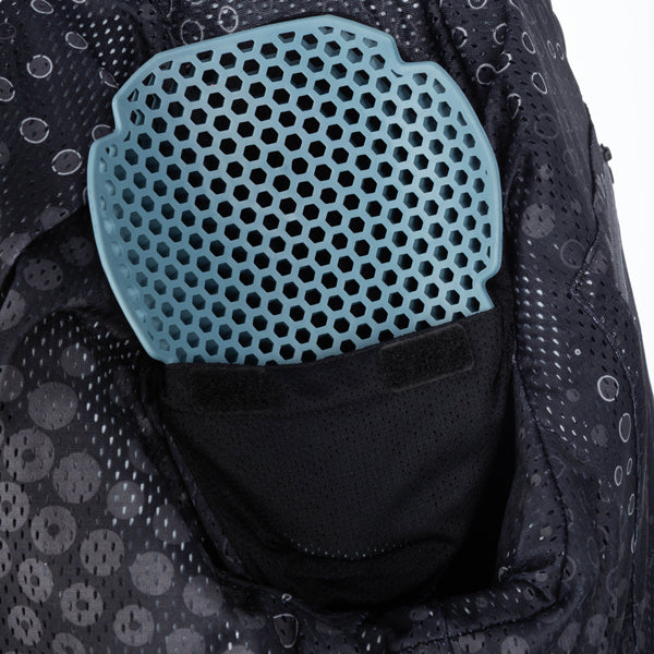 High-resolution studio image of Klim Carlsbad Jacket; showing outer material, seams, and closures; SKU 6029-003-120-001; Sizes: S-3XL