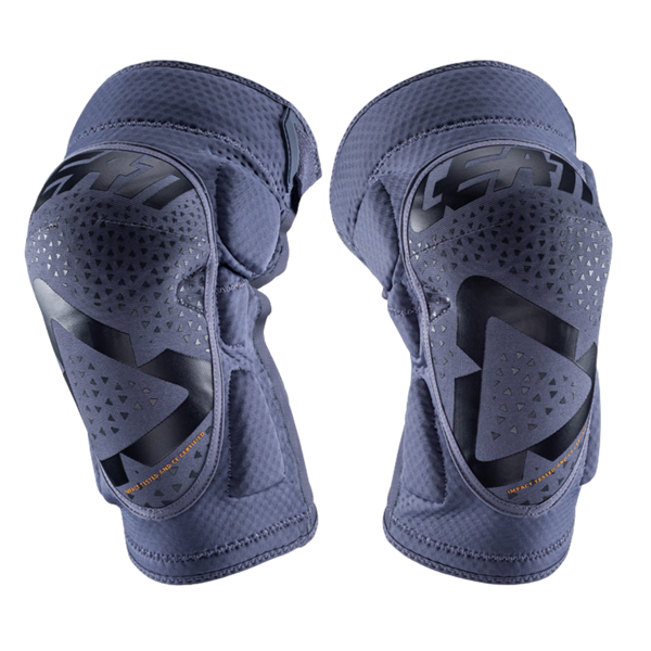 Pair of blue knee pads with black accents on a white background Leatt - 3DF 5.0 Knee Guard