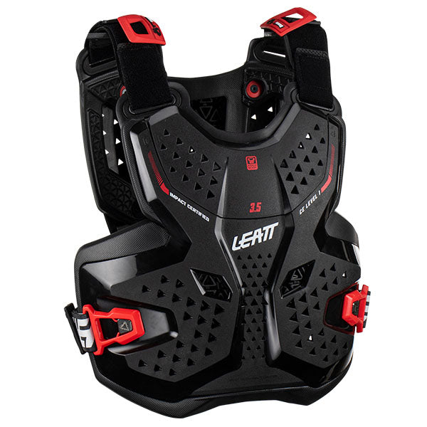 Image showing Leatt, 3.5 Jr Chest Protector (Youth) in Black/Red, Colors: Black/Red, Orange/Black, Sizes: Y-LG/Y-XL