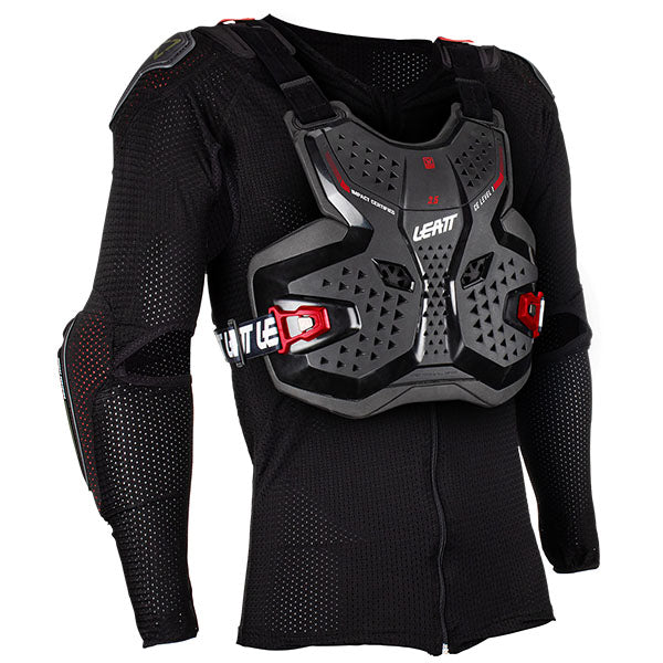 Product photo showing Leatt, 3.5 Jr Body Protection (Youth) in Black/Red, Sizes: Y-LG/Y-XL