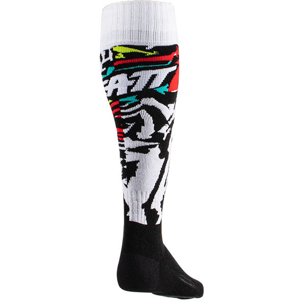 Studio product image of Leatt, Moto Socks in Zebra, Colors: Fuel, Royal, Zebra, Sizes: L/XL, S/M, SKU: 5023047050